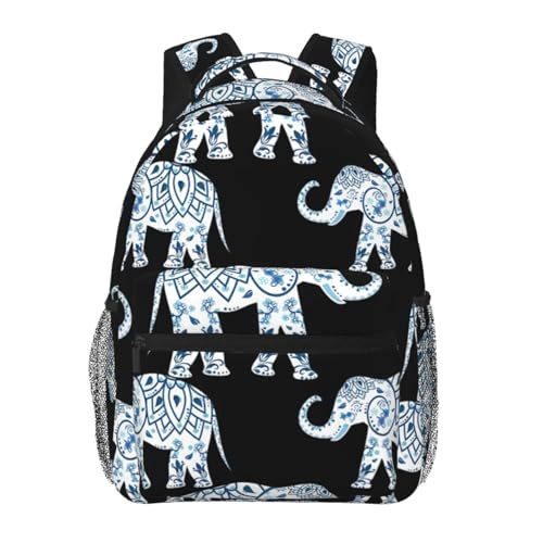 Mochila de senderismo fácil de limpiar EdWal con diseño azteca impermeable para mujer y hombre