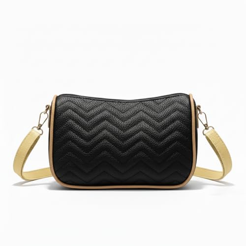 SHAMRIZ Quilted Sling Bag for Women Small Crossbody Handbag Purse with Adjustable Strap Stylish Ladies Side Sh