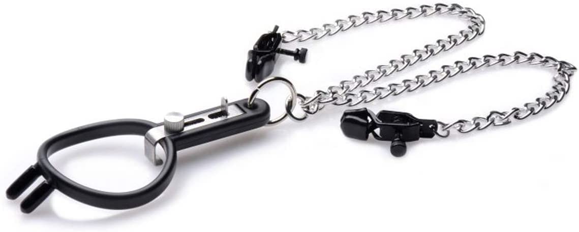 Bondage Masters Mouth Gag with Nasal Prongs and Nipple Clamps