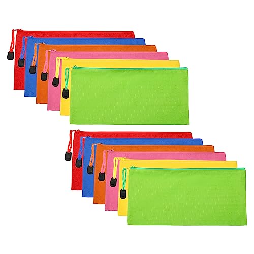 Bolsas de archivo impermeables PATIKIL A6 con cremallera multicolor pack de 12