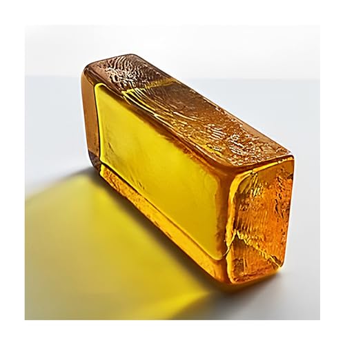 Blocs de verre jaunes transparents rectangulaires pour cloison