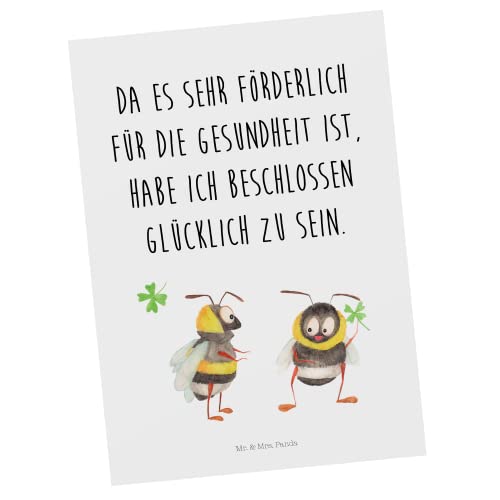 Mr. & Mrs. Panda Kosmetiktasche 'Hummeln Kleeblatt' – Lustige Schminktasche Mit Spruch