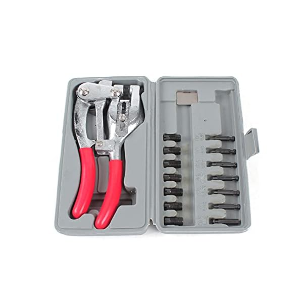 Stanzwerkzeugsatz Lochzange Werkzeug Blech Edelstahl Kupfer Aluminiumband Eisen Leder Kunststoff Handbuch Werkzeugkoffer… – Bild 6