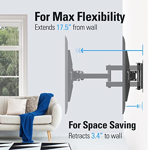 Mounting Dream Tv Wall Mount For 32-65 Inch Tv, Ul Listed Tv Mount With Swivel And Tilt, Full Motion Tv Bracket With Articulating Dual Arms, Fits 16Inch Studs, Max Vesa 400X400 Mm, 99Lbs, Md2380 #TOP2