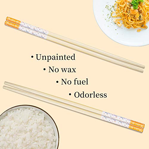 image for VIWIK 10 Pairs Natural Bamboo Chopstick, Premium Bamboo Japanese Style