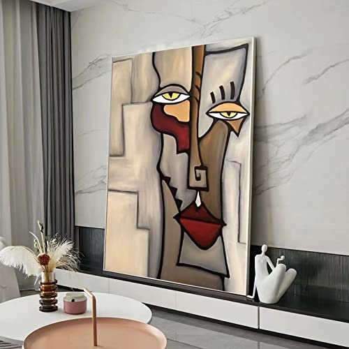 Affiche Picasso tableau abstrait pour salon moderne afin de décorer un grand mur de canapé