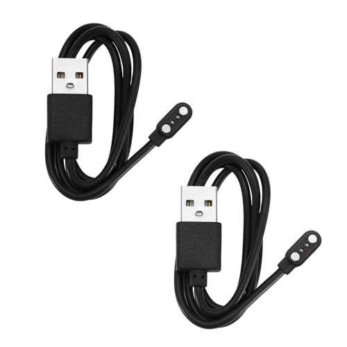 eMagTech 2pcs Charging Cable Smart Watch Charging Cable USB Magnetic Charging Cable Compatible with Fitpolo Compatible with Letfit 60cm USB Charging Cable