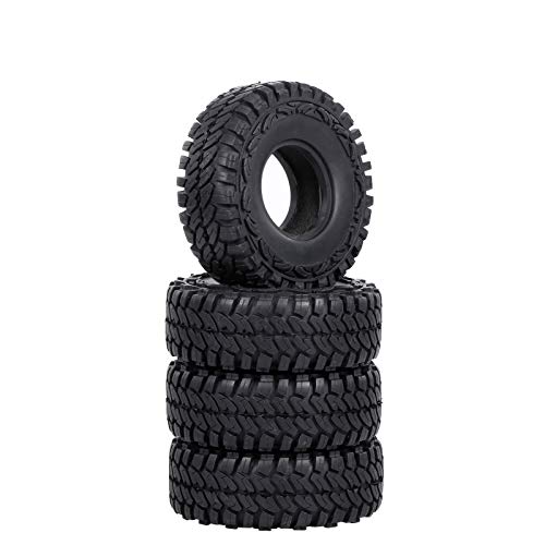 OWSOO 4 PCS 110 mm 1.9 pol. Pneus de borracha para rodas para 1:10 RC Rock Crawler Compatível com Ax