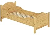 seniorenbett 90x200 ikea inklusive Rollrost Erst-Holz® Seniorenbett extra hoch Rollrost 100x220 Überlänge Holzbett Einzelbett Gästebett 60.40-10-220