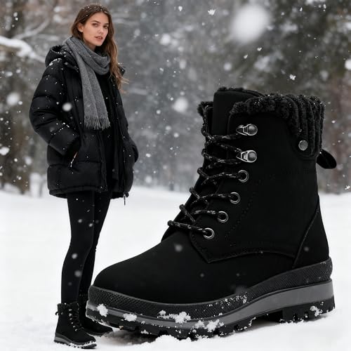 Bottes d'hiver imperméables thermiques doublure chaude antidérapante - 3
