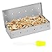 LOPOTIN Smoker Box BBQ Grill Drewniane Chipsy ze stali nierdzewnej BBQ Smoker Box Przenośny grill gazowy BBQ Akcesoria z silikonową szczotką do grilla na węgiel drzewny Smak grillowanego mięsa, prezenty dla mężczyzn, taty