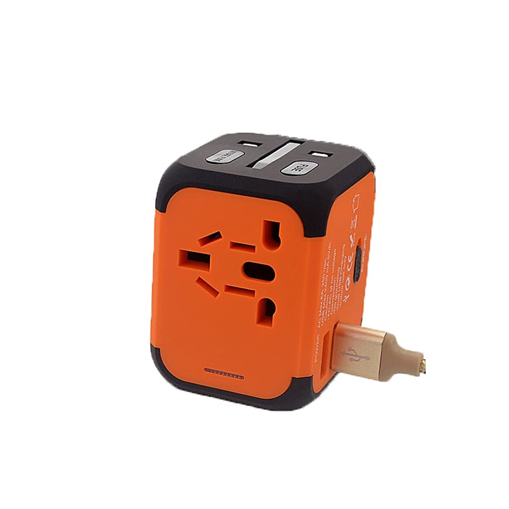 Uniwersalny międzynarodowy adapter podróży, zasilacz światowy, ładunek Usb. Porty Podróżuj Adapter Converter (Color : C, Rozmiar : 4USB5.5 * 6.5cm)