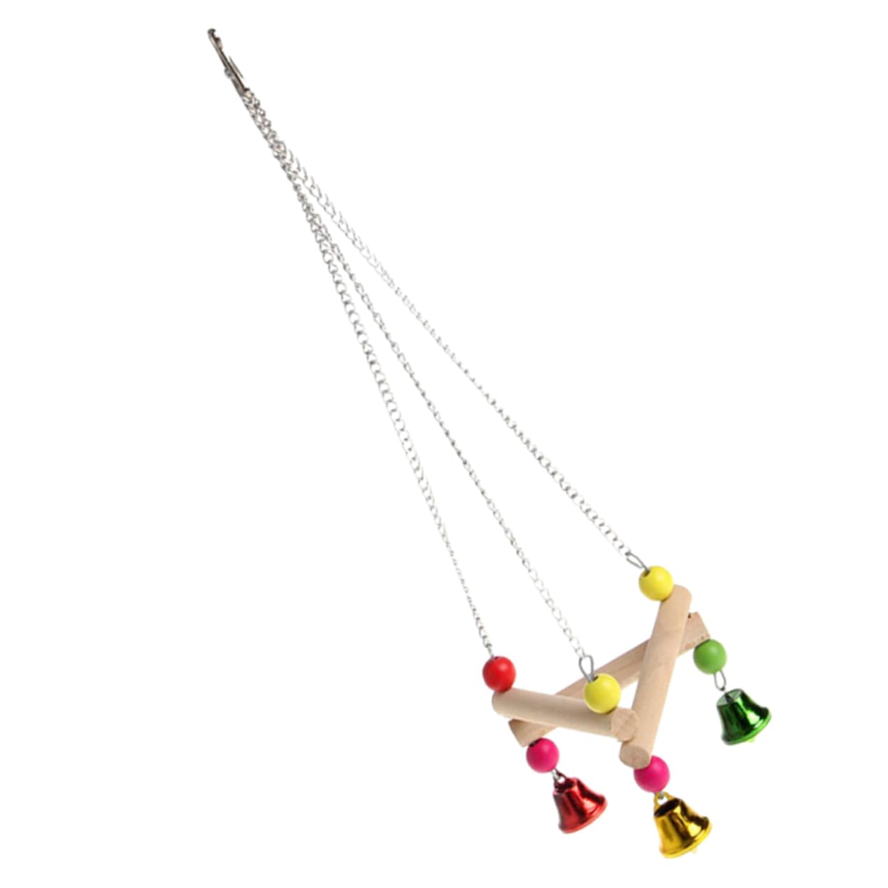 VICASKY Wooden Bird Swing Stand Funny Parrot Climbing for Cockatiels Parakeets Birds Safe Practical Design for Indoor Bird Supplies