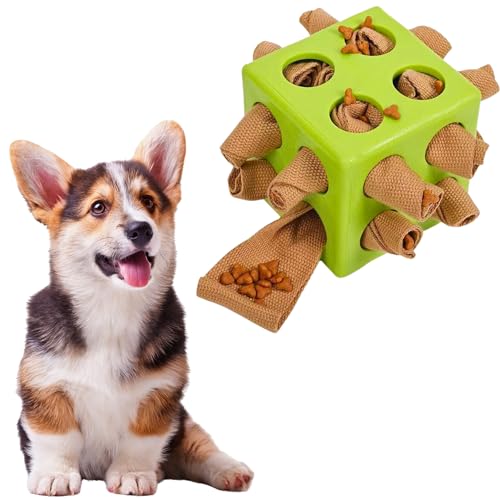 Fossa Unbreakable Dog Enrichment Puzzle Toy, Interactive Snuffle Ball for Dogs Encourage Stimulation Food Foraging Skill, Resistant Rope to Hide Treat for Aggressive Puppy, Small, Medium, Large Dog