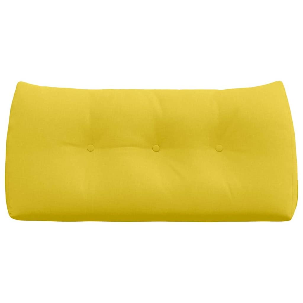 Cojín de espalda amarillo claro, 100 x 24 x 50 cm, tela ergonómica, cojín lumbar, cómodo para sofá, silla, oficina, hogar, lectura, sentado