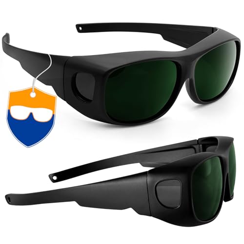 gamegalaxy Welding Goggles Shade 5 for Men Women, UV Protection Safety Glasses, Anti-Scratch Wrap-around Welding Glasses, Laser Safety Eyewear for Gas Welding Cutting Torch
