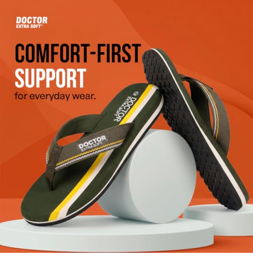 Image of DOCTOR EXTRA SOFT Slipper for Men's | Diabetic & Orthopedic | Lightweight & Comfortable | Soft, Durable & Skid Resistant | Flip-Flop & Slippers for Men's & Boy's D-33