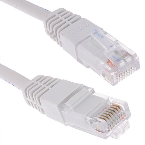 Wei&szlig; Netzwerk Ethernet RJ45 Cat-5E UTP Patchkabel LAN Kupfer Kabel Anschlusskabel 4 m [4 Meter/4m]