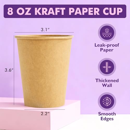 Save 44% on 200-Pack 8oz Disposable Paper Cups - Image 2