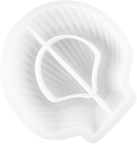 EXCEART Molde de resina de concha de mar, molde de silicona para fondant, organizador de joyas, bandeja de soporte de exhibición de silicona, molde