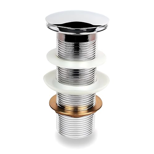 Image of Carnival Heavy Quality Full Brass Chrome Finish 6 inch Inch Full Thread Pop Up Waste Coupling 32mm For Wash Basin | Wash Basin Drain