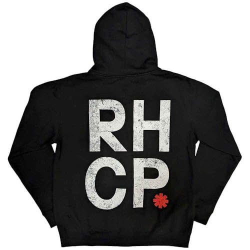 Rock Off officially licensed products Red Hot Chili Peppers Rouge Asterisk Zipped Sweat-Shirt À Capuche Size XL