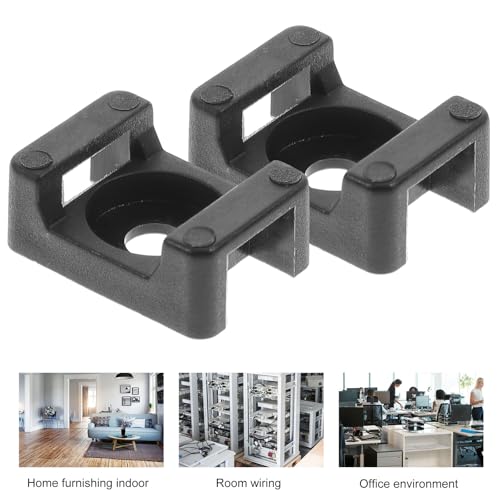 Base de Montaje Tipo Silla para Ataduras de Cable Toddmomy 500 piezas Negro ABS con Fijación Estable para Gestión de Cables en Trabajo y Escuela miniatura 7