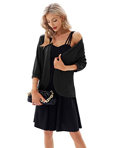 GRACE KARIN Cardigan da Donna con Maniche Corte a