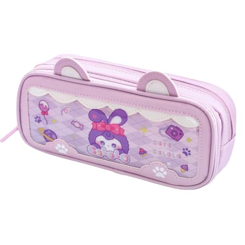 Image of Parshya Pencil Pouch Double Layer EVA Cute Pencil Box Aesthetic Pencil Case for Girls Large Capacity Pen Pencil Pouch Multifunctional Stationery Organizer for School (New Cololo Pouch)