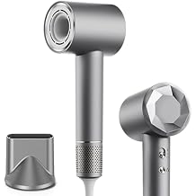 Hair Dryer, 110000 RPM High Speed Professional Hair Dryer, 2 Speeds and 4 Wind Temperatures, Fast Drying & Conditioning Hair Blow Dryer with Magnetic Nozzle for Home Travel Salon Gray