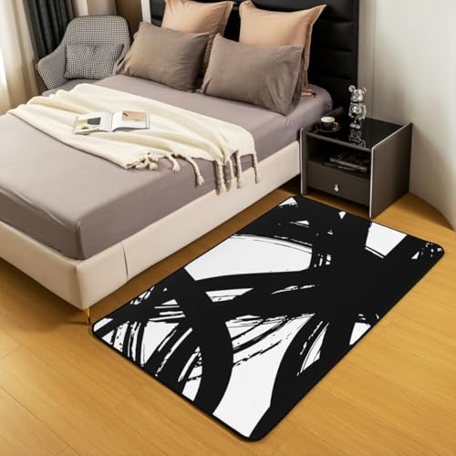 Tapete decorativo rayado moderno 5x7 pies miniatura 5