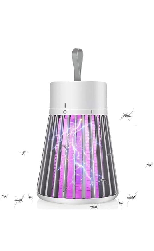 EUFLORIA Mosquito-Lamp-International-Eco-Friendly-Bug-Zapper-Electric-Shock-Mosquito-Lamp-Dual-Mosquito-Zapper-Lamp-Indoor-Insect-Trap-Portable-Killer-Lamp (White A2)