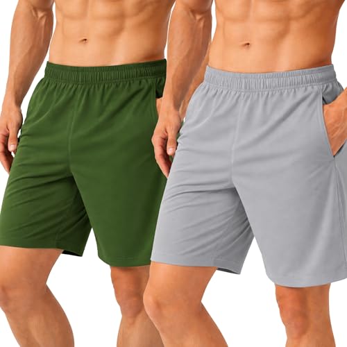 Image of NEVER LOSE Mens Running Athletic Shorts 5 inch Inseam Quick Dry Workout Shorts Men Lightweight Gym Shorts with Pockets
