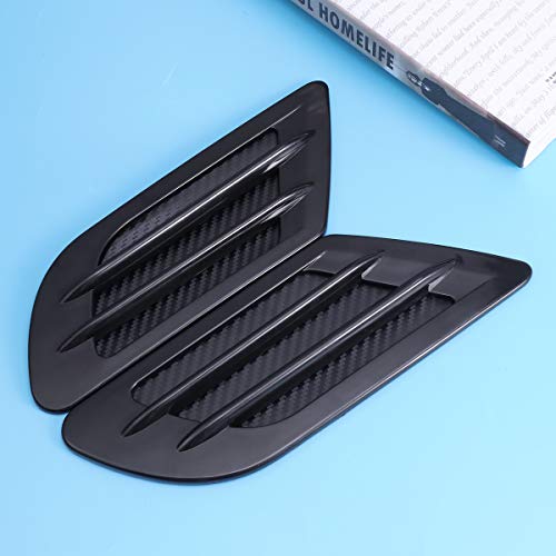 Vorcool Car Decorative Side Vent Air Flow Fender Plastic Sticker (Black) #TOP7