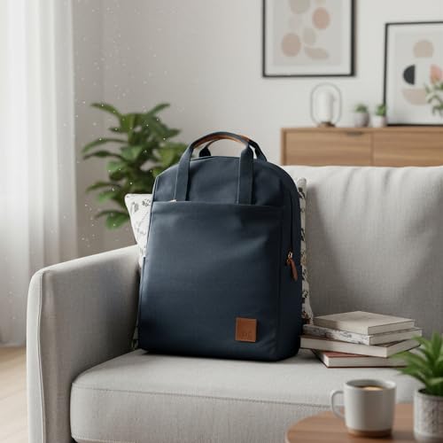 Image of DailyObjects Field Daypack Casual backpack fits upto 14 inch inch laptop with Luggage Sleeve| Unisex Travel Backpack | Made of Durable Canvas Material | Zippered Compartments with Pockets