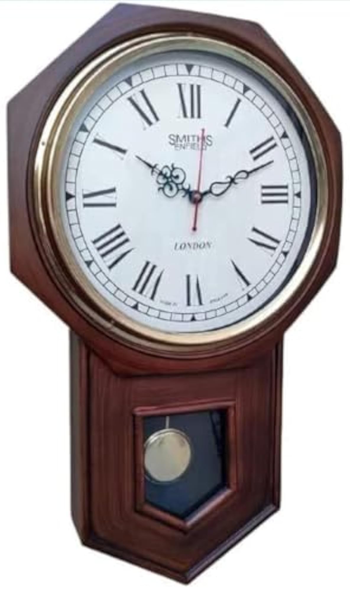 Sky Instruments Pendulum Wall Clock, Wooden Antique Look
