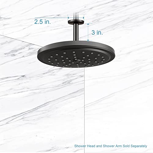 Offo Shower Arm With Flange 3 Inches Oil Rubbed Bronze Ceiling Mount Replacement Rain Shower Head Straight Arm Ceiling-Mounted For Fixed Shower Head & High Pressure Rain #TOP4