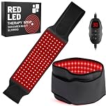 xingruyu Red Light Belt, 140 LEDs 660nm Red Light & 850nm Near-Infrared Light Wrap Belt with 6 Time Settings, 5 Brightness Levels,2 Light Modes for Legs, Back, Waist, Shoulders, Neck Black