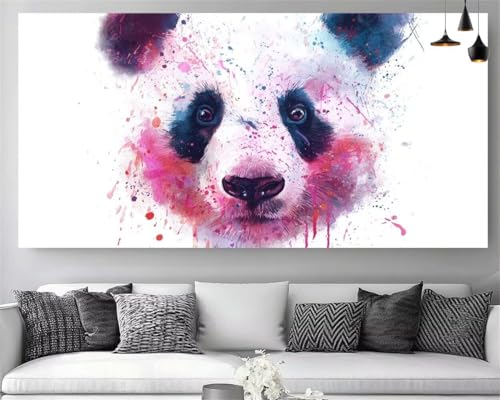 DIY Peinture Diamant Panda 5D avec canevas strass point de croix