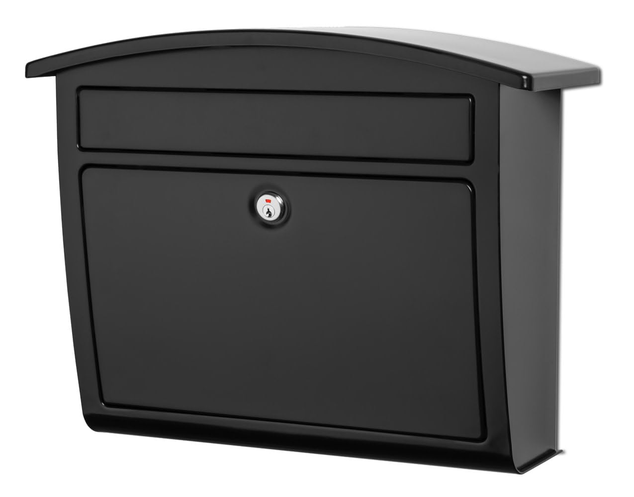 Architectural Mailboxes Dal Rae™ Locking, Wall-Mounted Mailbox for Outside, Metal Galvanized Steel Medium Mail Box with Lock and Key Drop Box, Black