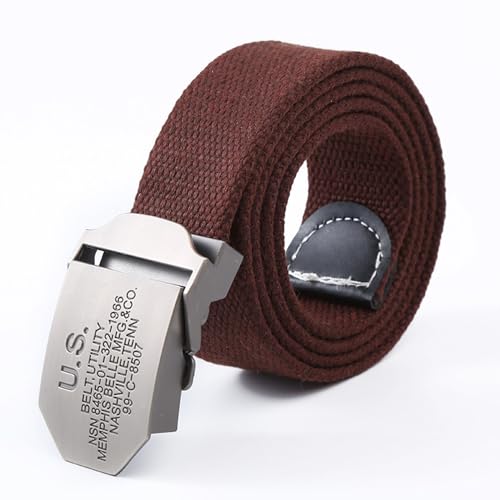 Belt for Men Outdoor Belt Adjustable Belts Woven Canvas Buckle Belts for Men Women