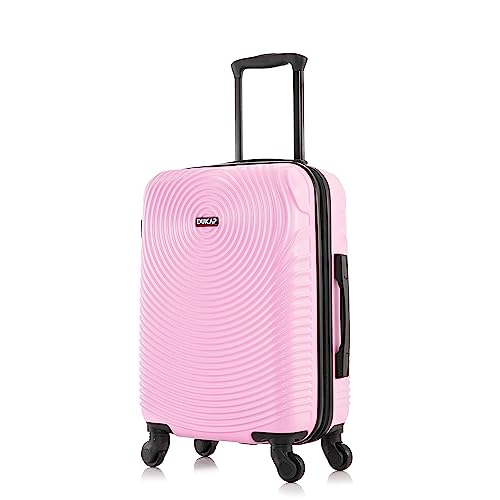 DUKAP INCEPTION Luggage with Spinner Wheels | Durable Lightweight Hardshell Suitcase, Travel Bag with Handle and Trolley, 20-Inch Carry On Small Luggage | Pink