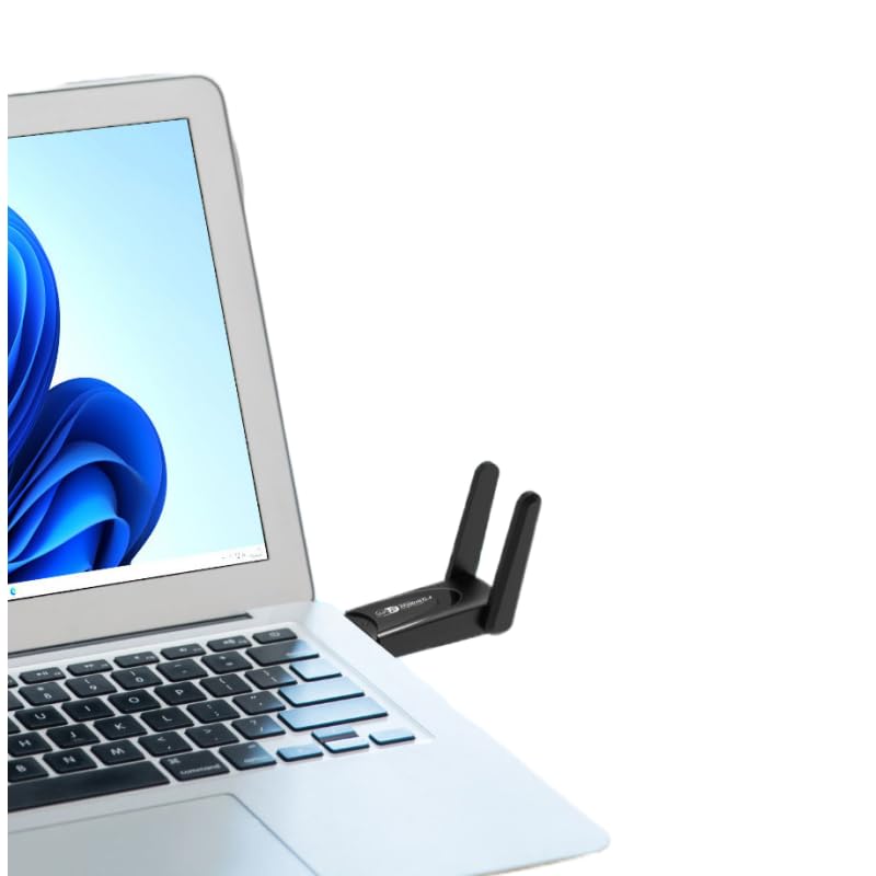 Image of 900Mbps Dual Band WiFi USB Adapter with Bluetooth 5.4 | 2.4GHz & 5.8GHz Wireless Dongle | Driver-Free | Supports Windows 10 /11 | High-Speed USB WiFi Receiver for PC & Laptop (900 MBPS)
