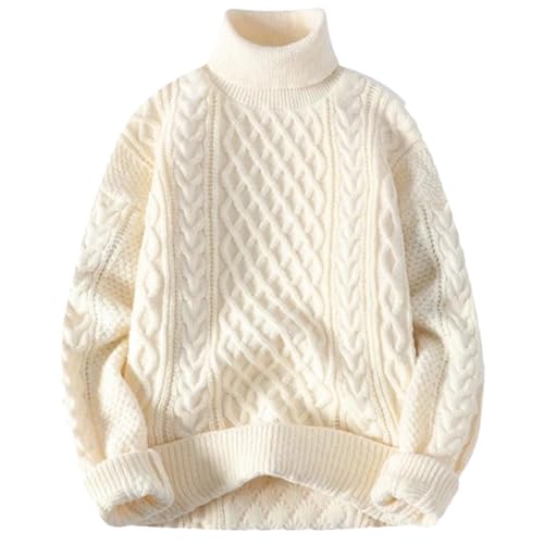 Men's High Neck Thickened Warm Sweater/Winter Solid Fit Straight