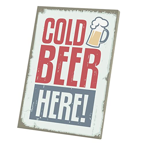 Tableau Bière Cold Beer Toile Imprimée Décoration Murale Vintage 60x85