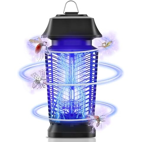 Mosqueda Bug Zapper Outdoor Electric Bug Zapper for Indoor Outdoor Fly Zapper Traps Mosquito Killer for Home, Backyard, Patio, 90-130V, Bug Zapper Indoor Cover
