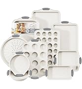 10-Piece Nonstick Bakeware Sets, Stackable Non Toxic Bakeware Sets with Cookie Sheets, Cake Pan, ...