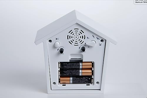 Kookoo Earlybird White, Birdsong Alarm Clock (Original Field Recordings) Or A Three-Tone Gong #TOP5