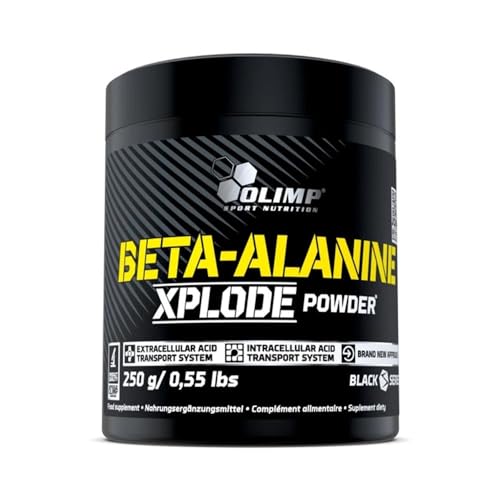 Olimp Sport Nutrition Beta-Alanine - 250g - Booster pre Workout - Enthält Beta Alanin, Vitamin B6, L-Histidin & Natrium - Orange