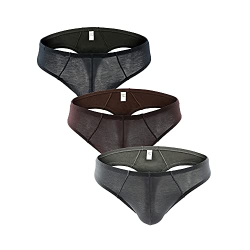 Mens Modal Stretch Underwear Bulge Pouch Thongs Panties